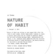 Nature of Habit
