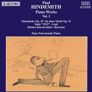 HINDEMITH: Piano Works, Vol.  1 album cover