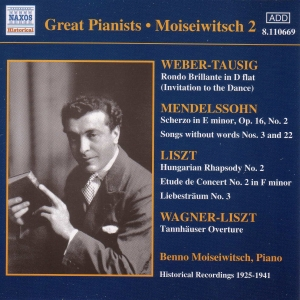 LISZT: Hungarian Rhapsody / WEBER: Rondo Brillante (Moiseiwitsch) (1925-1941) by Various Artists
