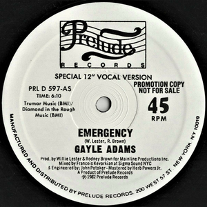 Gayle Adams - Emergency / Love Attraction - Zortam Music