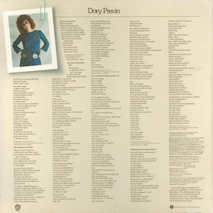 Dory Previn album cover