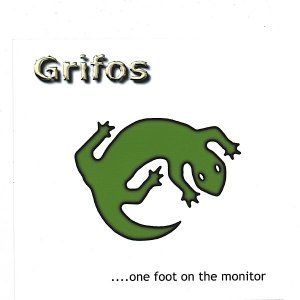 one foot on the monitor