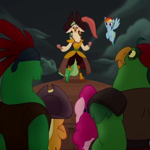 Captain Celaeno (Zoe Saldana), Rainbow Dash, Applejack, Pinkie Pie, Fluttershy, Rarity, Spike, Boyle, First Mate Mullet, Lix Spittle için avatar