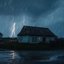 Rain and Close Thunder Cracks