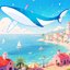 にぎやかな海辺の町