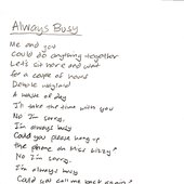 Always Busy lyrics