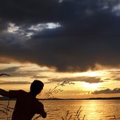 sunrise or sunset