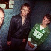 Stu Kawowski, Bill Direen and Greig Bainbridge at the AXEMEN's Peterborough Studios in Christchurch in 1984, shortly before they went to Auckland to record the C0NCH3 album Credit: Stuart Page collection