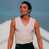 Michael Jackson on the set of "In The Closet" music video.