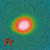 Francium (200,000 francium atoms in a magneto-optical trap)