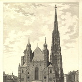 “View of the Stephansdom (St Stephen’s Cathedral) in Vienna …” (1792).