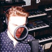 Peter Riley in the studio during the \"Seperate Ways\" recording session