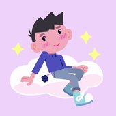 Ryan's art of himself on his about website
