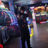 lightbleed holding violent weapon