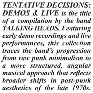Image for 'Tentative Decisions: Demos & Live'